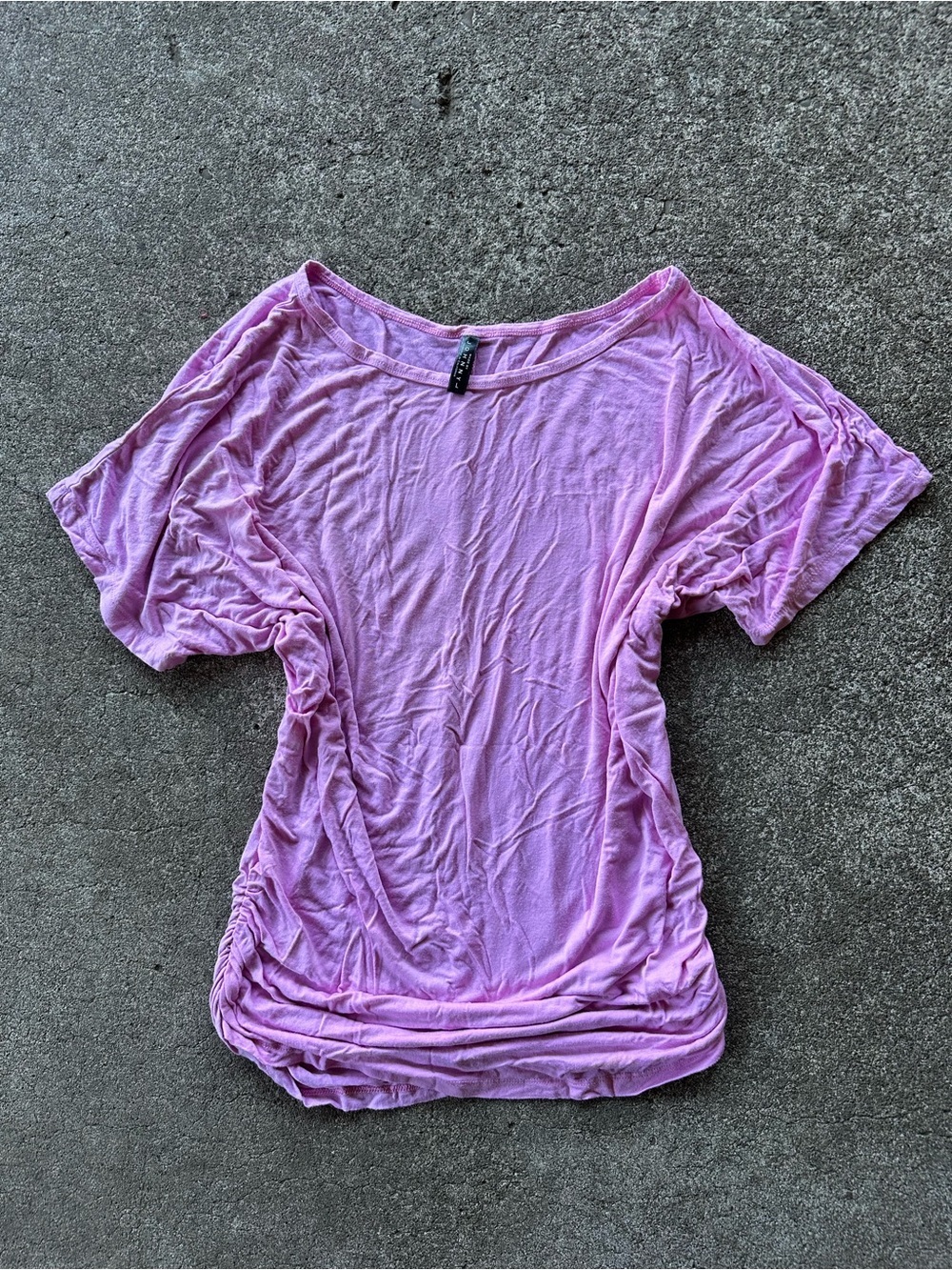 Johnny Pink Cinched Short Sleeve Top